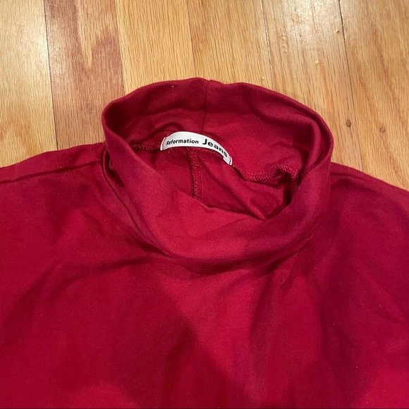 Reformation Jeans Crimson Turtleneck Bodysuit - Picture 5 of 6